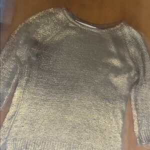 Zara Metallic Gold Women's Sweater